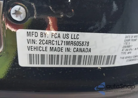 2021 Chrysler Pacifica Hybrid Touring L from USA, damaged, VIN 2C4RC1L71MR605878